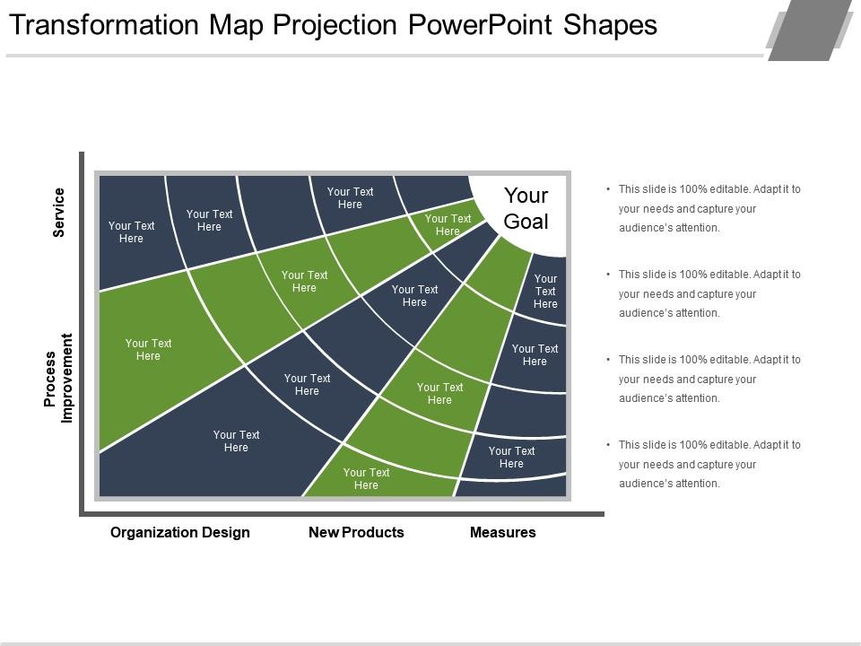 Transformation map projection powerpoint shapes Slide00