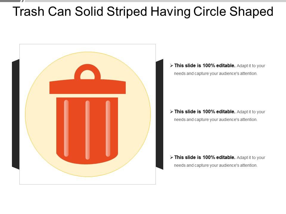 Trash can solid striped having circle shaped Slide01