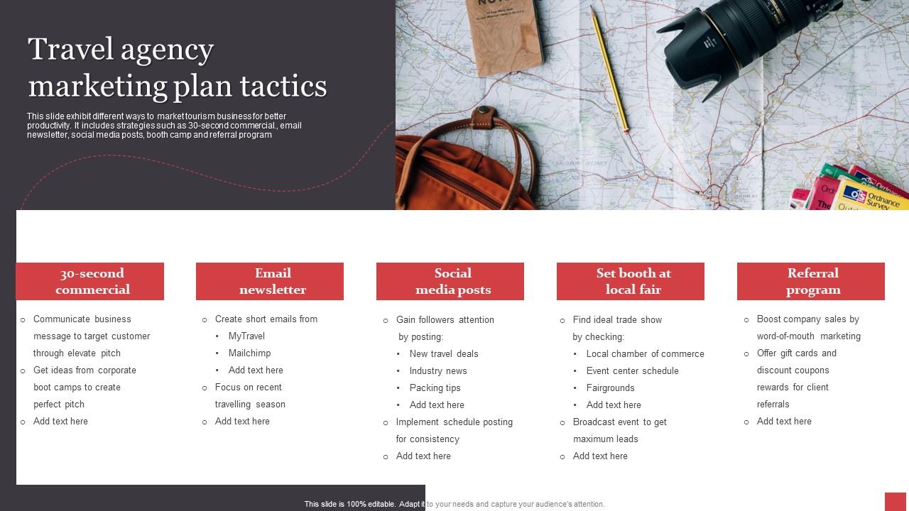 Travel Agency Marketing Plan Tactics Slide01