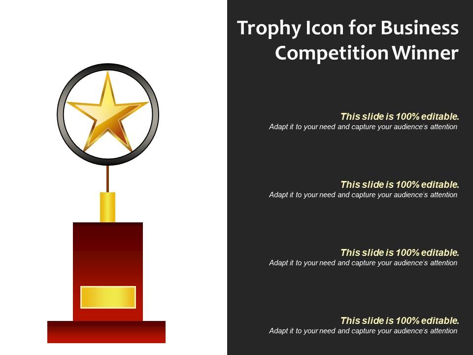 Trophy icon for business competition winner Slide00