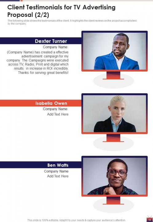 TV Advertising Proposal Sample Document Report Doc Pdf Ppt