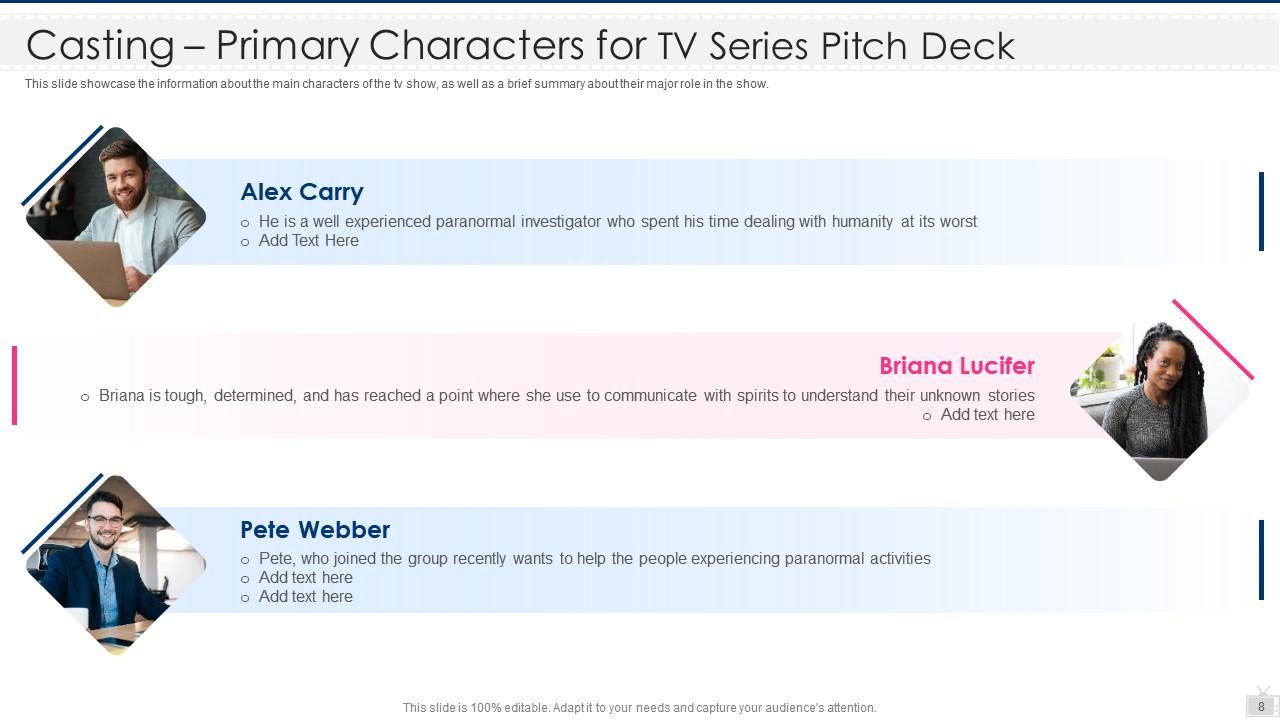 TV Series Pitch Deck Ppt Template Presentation Graphics