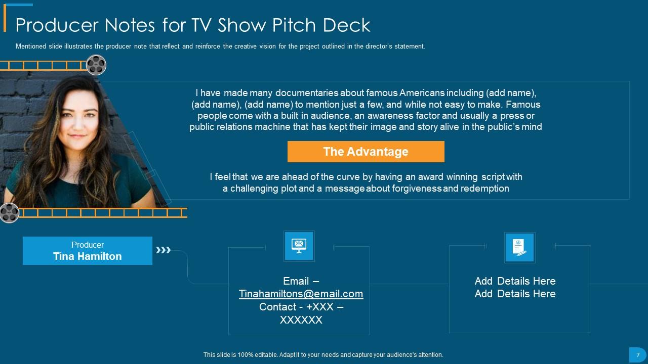 TV Show Pitch Deck Ppt Template Presentation Graphics Presentation