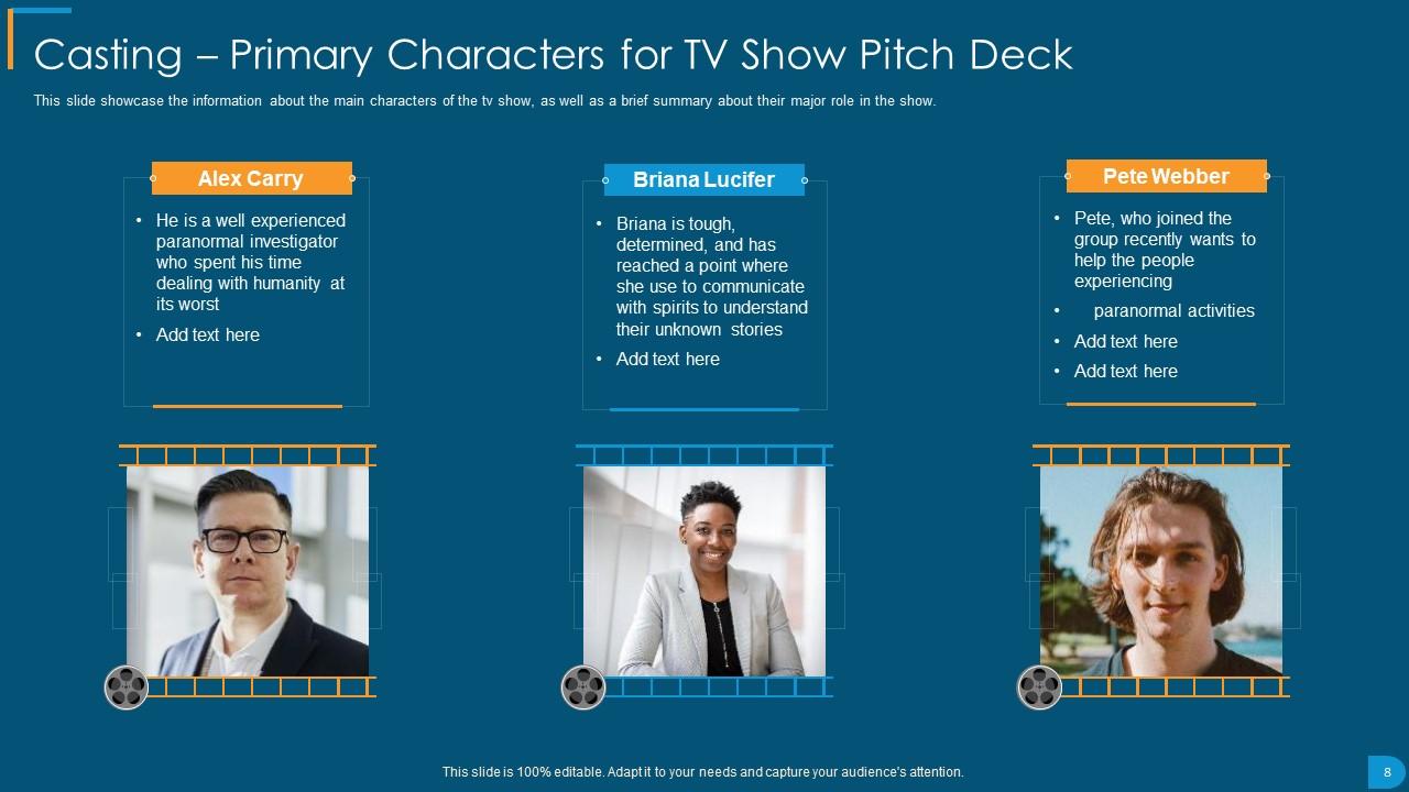 TV Show Pitch Deck Ppt Template Presentation Graphics Presentation