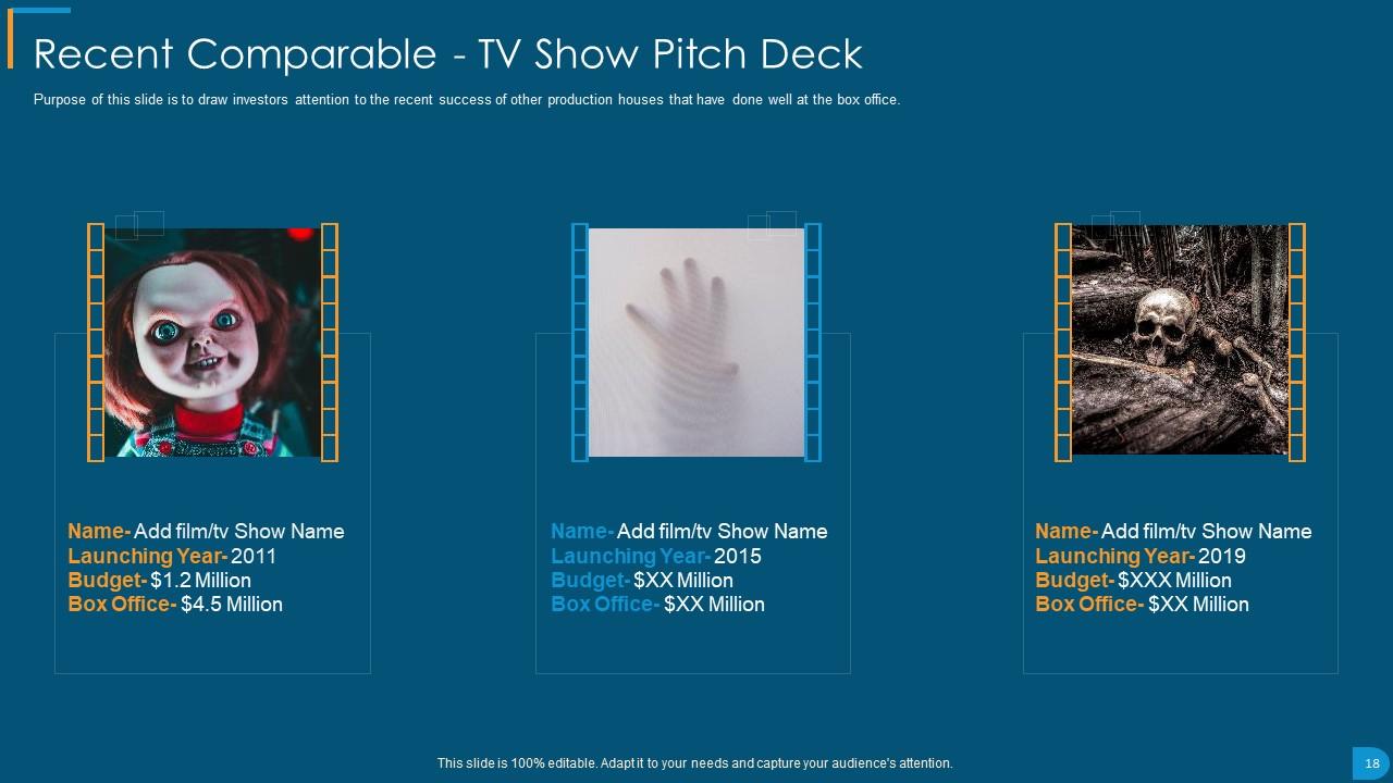 TV Show Pitch Deck Ppt Template Presentation Graphics Presentation