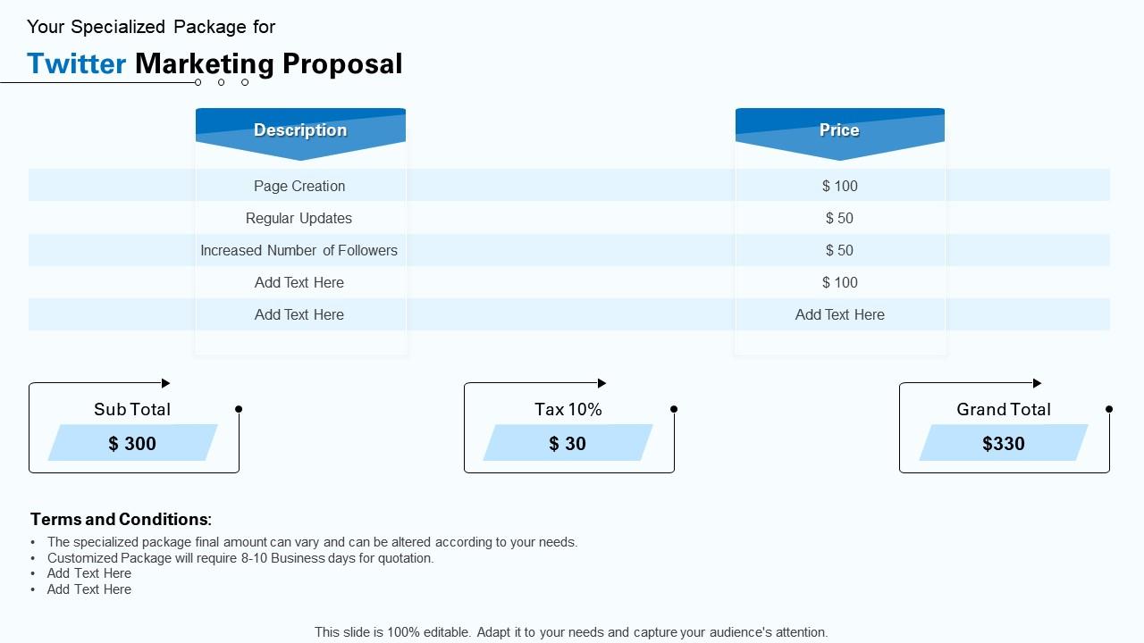 Twitter marketing proposal description ppt powerpoint presentation infographic image Slide01