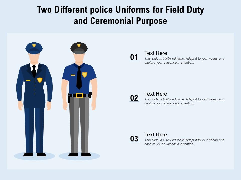 Two Different Police Uniforms For Field Duty And Ceremonial Purpose