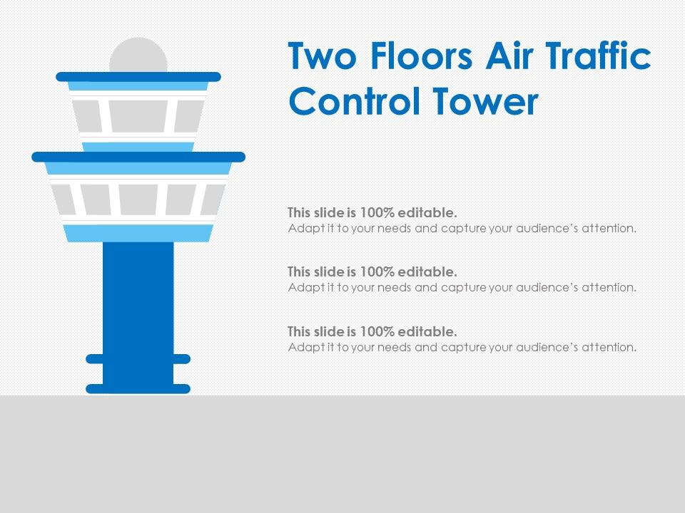 Two Floors Air Traffic Control Tower PowerPoint Shapes PowerPoint