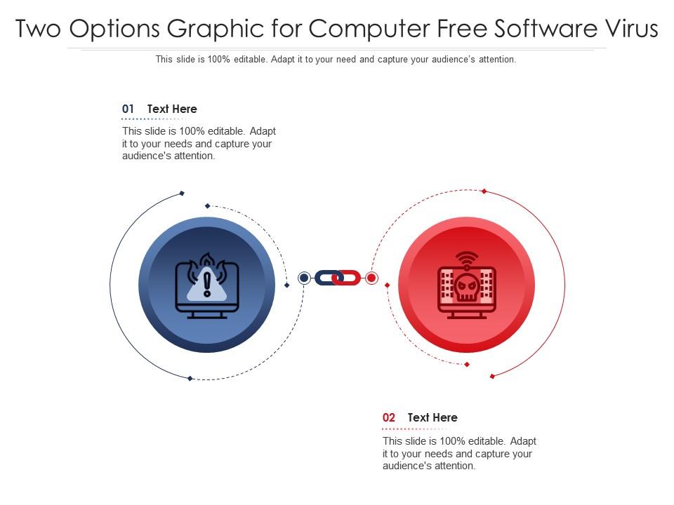 Two Options Graphic For Computer Free Software Virus Infographic