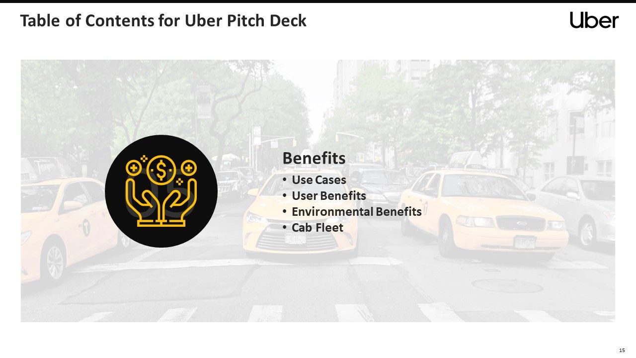 Uber pitch deck ppt template Presentation Graphics Presentation