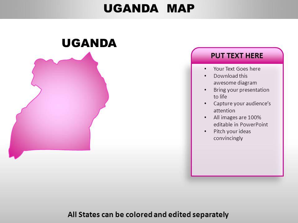 Uganda country powerpoint maps Slide01