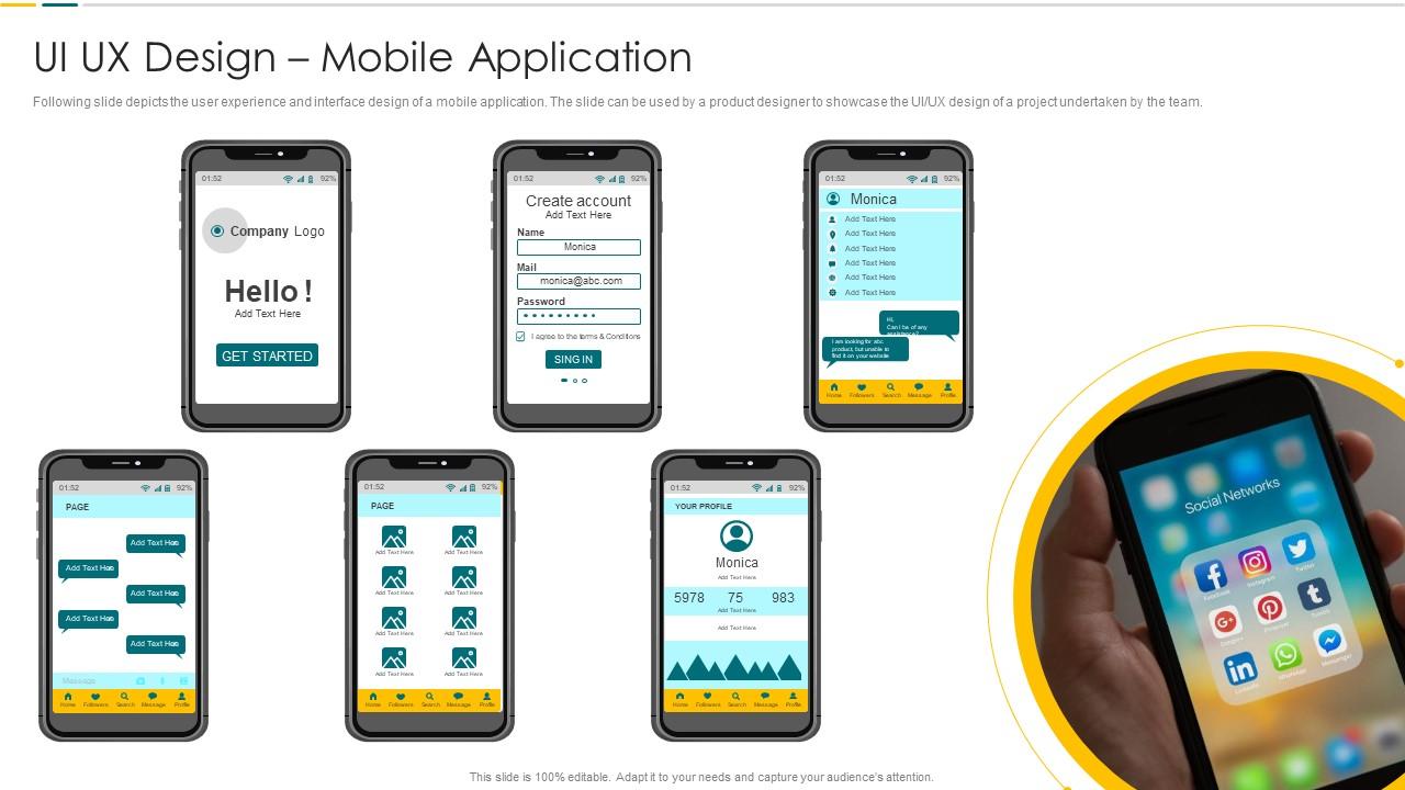 UI UX Design Mobile Application App developer playbook Slide01