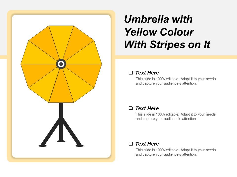 Umbrella with yellow colour with stripes on it Slide00