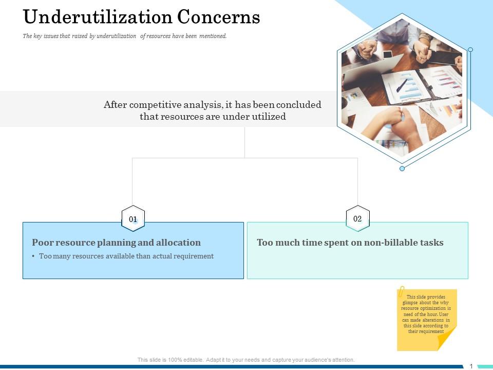 Underutilization concerns allocation ppt template microsoft Slide01