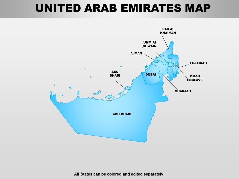 United arab emirates powerpoint maps Slide00