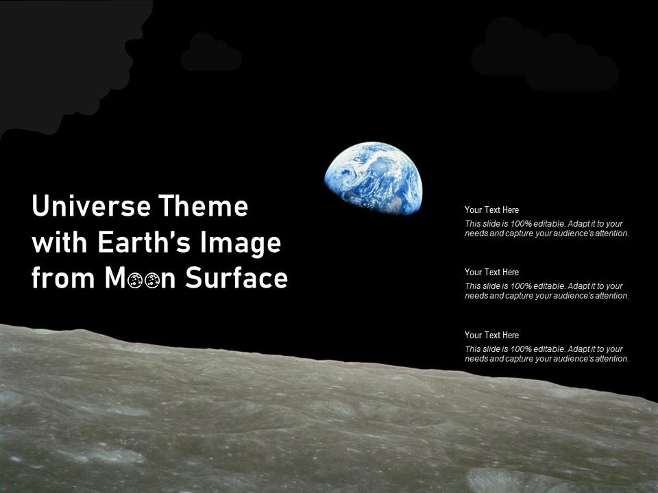 Universe theme with earths image from moon surface Slide01