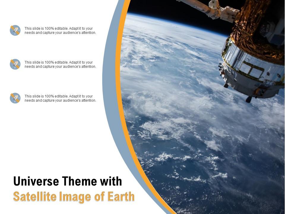 Universe theme with satellite image of earth
