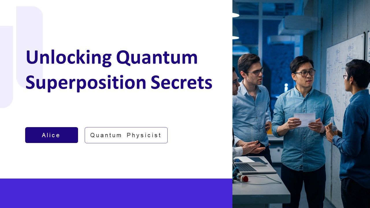 Unlocking Quantum Superposition Secrets PPT Template AT