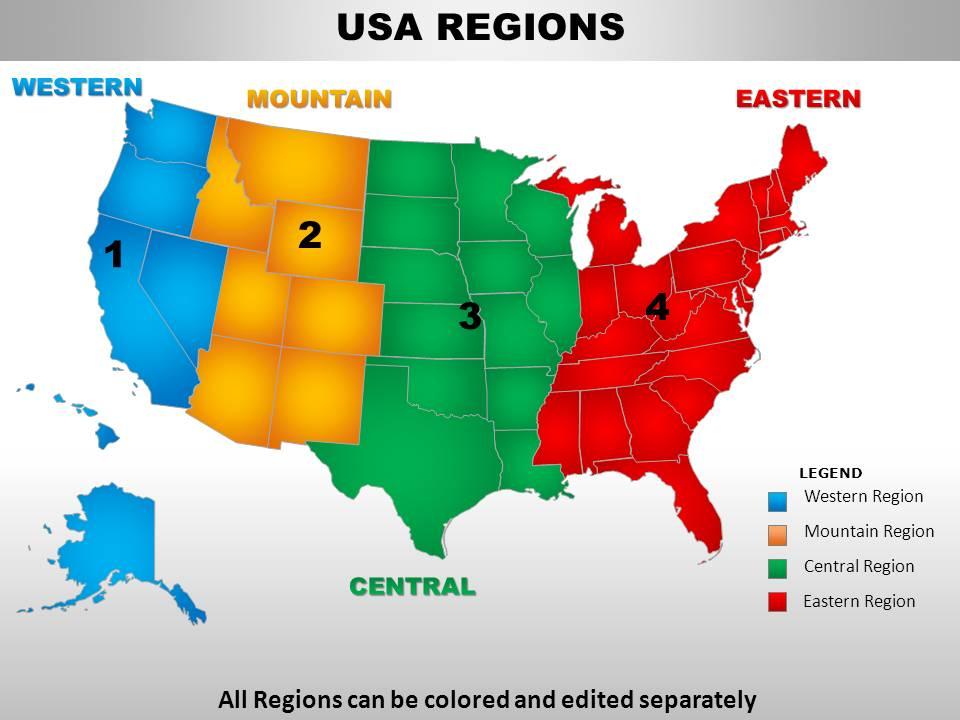 Usa central region country powerpoint maps Slide01
