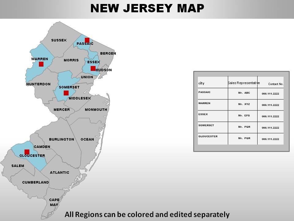 Map of the State of New Jersey, USA - Nations Online Project