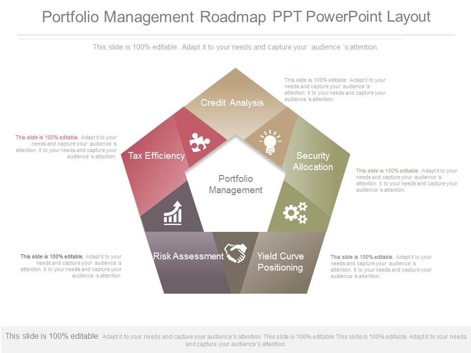 Use portfolio management roadmap ppt powerpoint layout Slide00