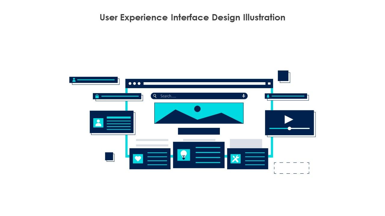 User Experience Interface Design Illustration PPT Template