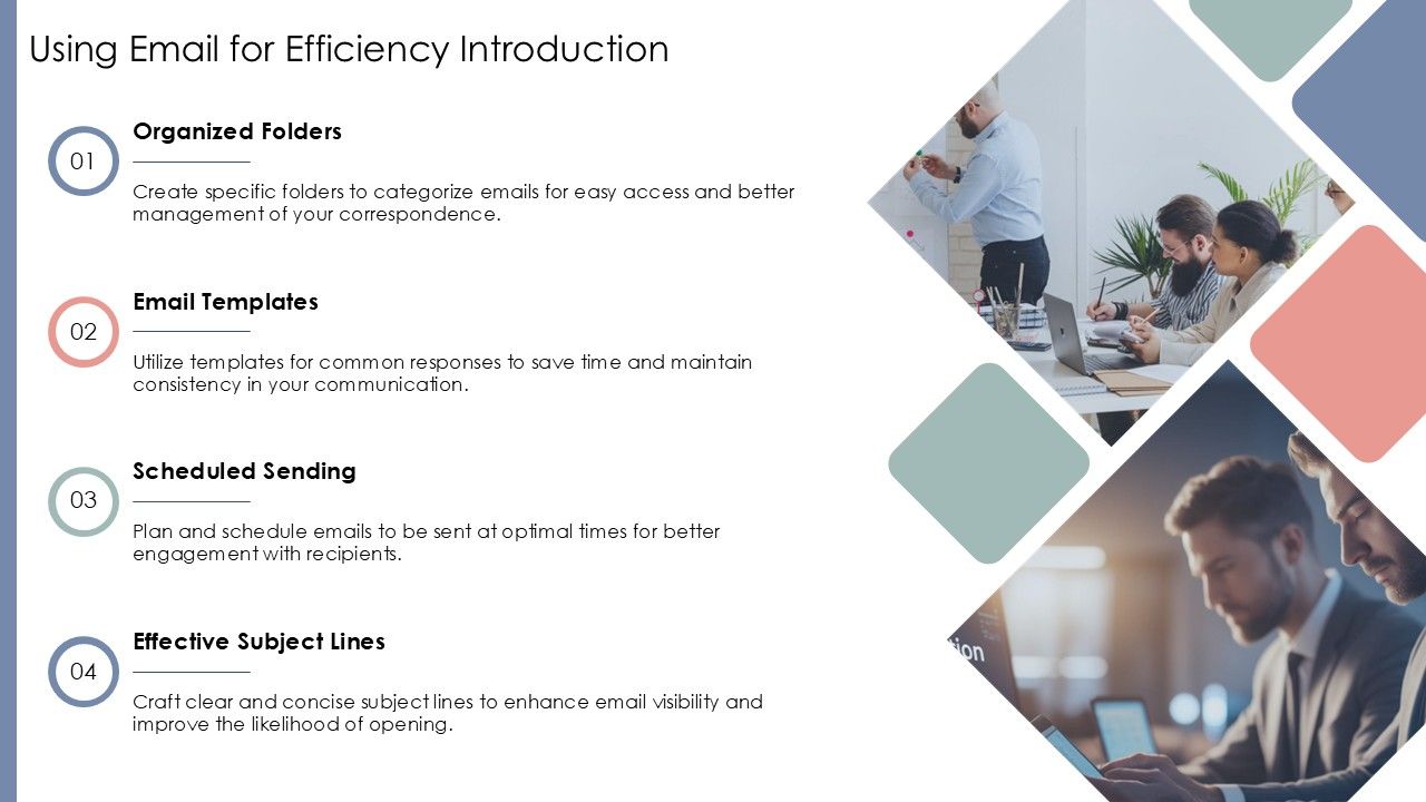 Using Email For Efficiency PPT Template AT