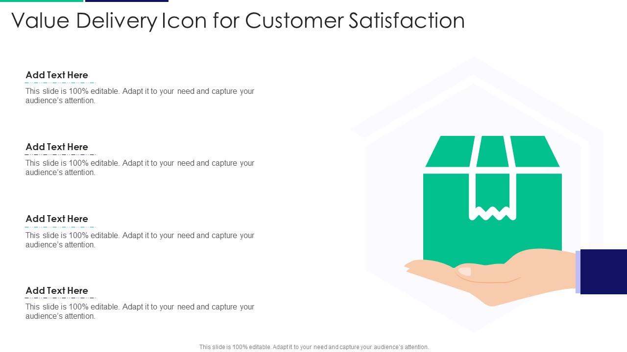 Value Delivery Icon For Customer Satisfaction Slide01