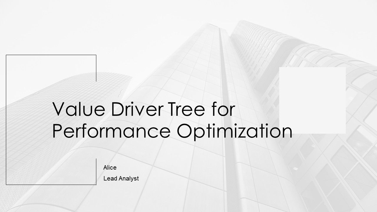Value Driver Tree For Performance Optimization PPT Mockup AT