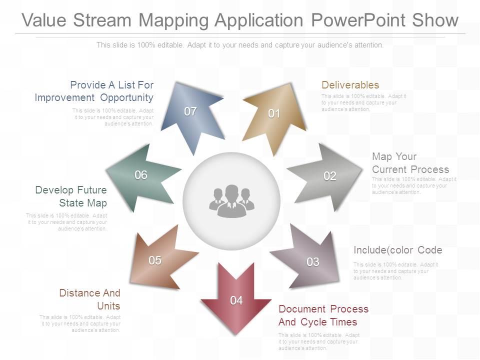 Value stream mapping application powerpoint show Slide01
