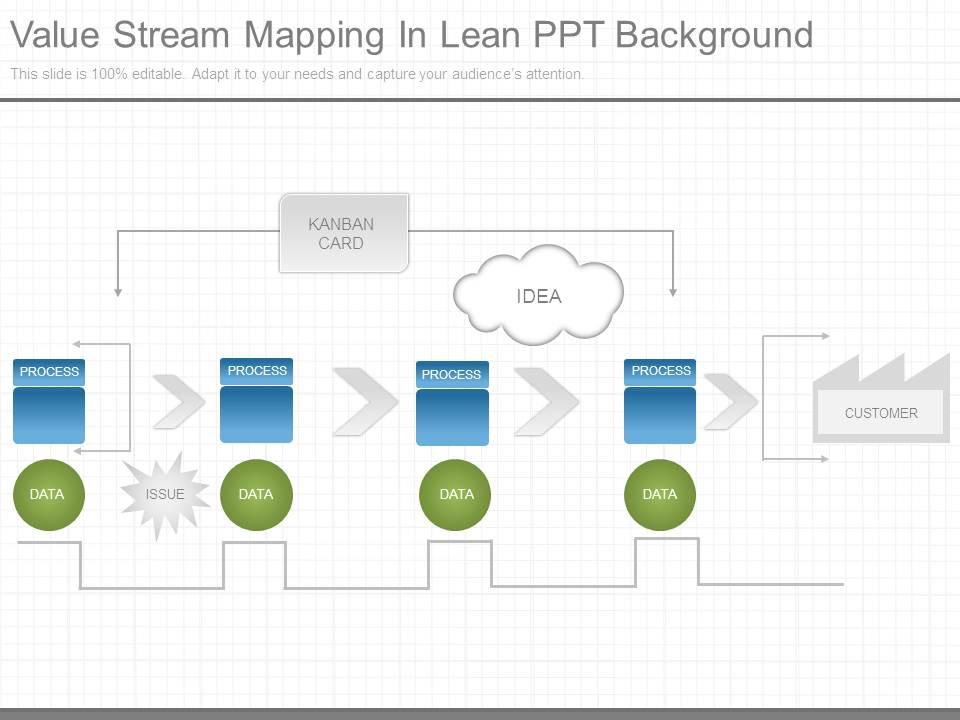 Value stream mapping in lean ppt background Slide01