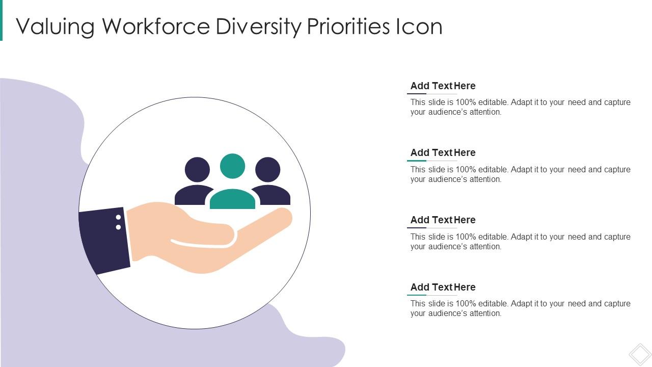 Valuing Workforce Diversity Priorities Icon Slide01