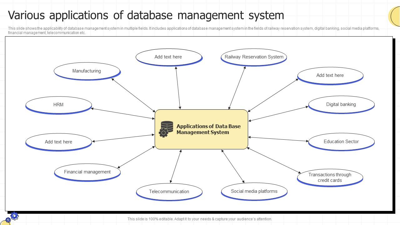 Various Applications Of Database Management System PPT PowerPoint