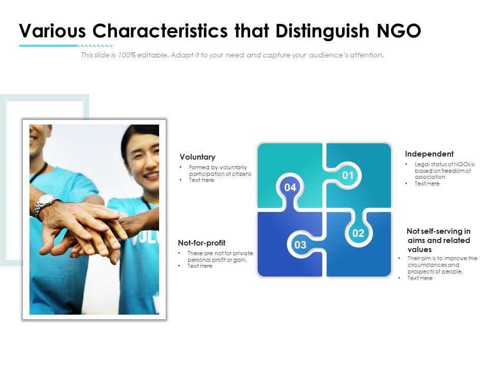 Various characteristics that distinguish ngo