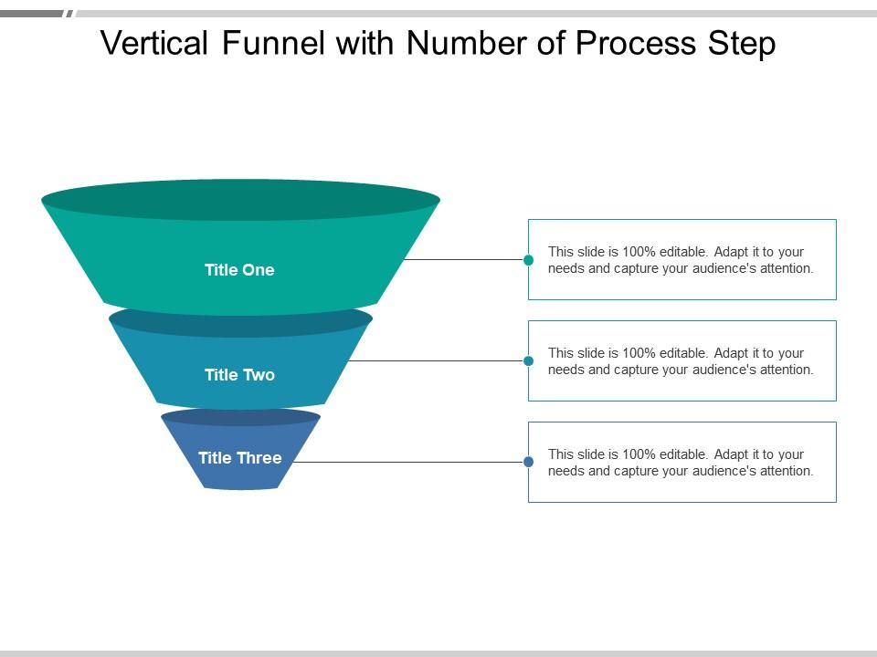 Vertical funnel with number of process step Slide01