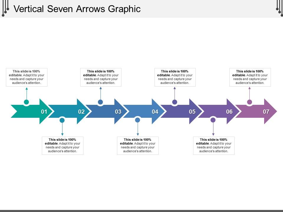 Vertical Seven Arrows Graphic | PowerPoint Presentation Slides | PPT ...