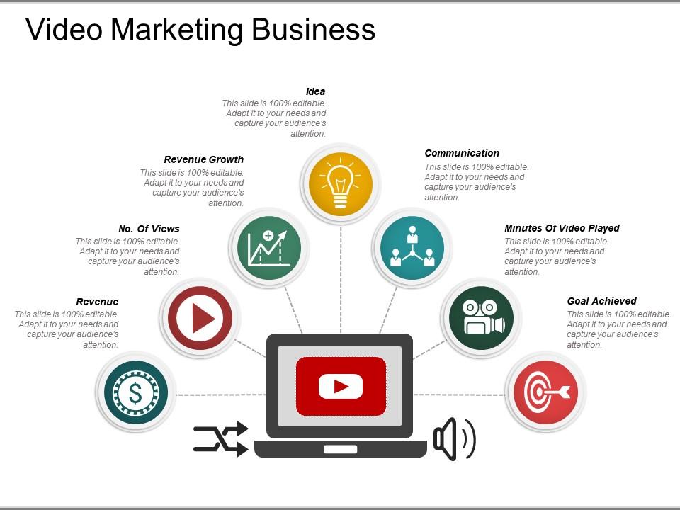 Video marketing business presentation diagrams Slide01