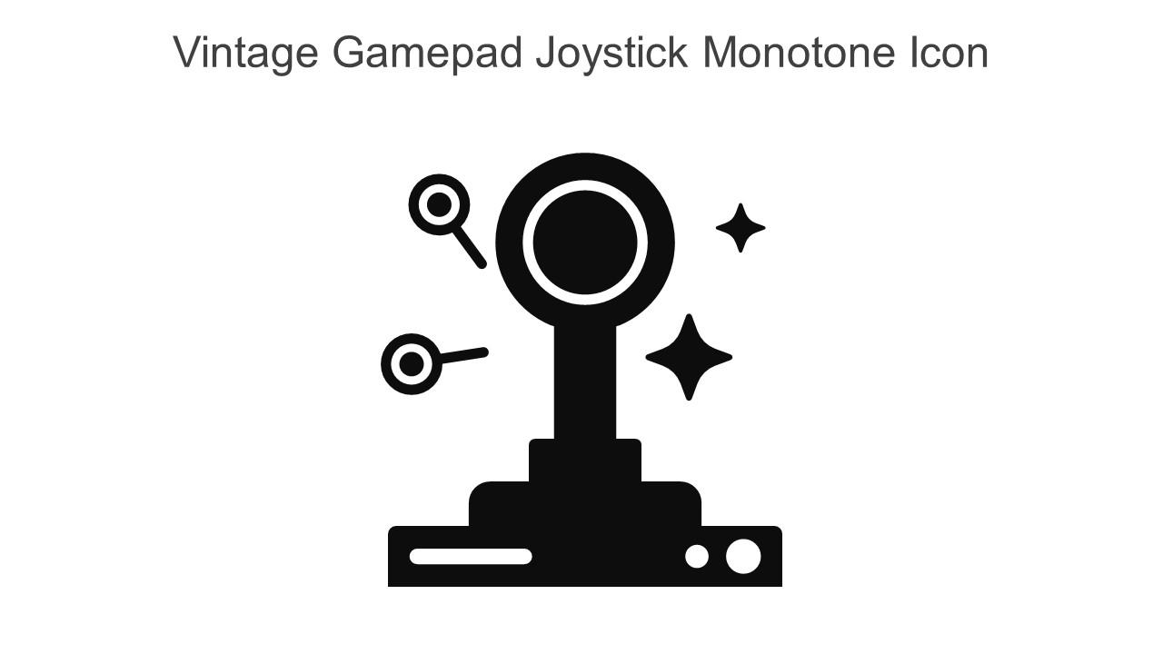 Vintage Gamepad Joystick Monotone Icon In Powerpoint Pptx Png And Editable Eps Format