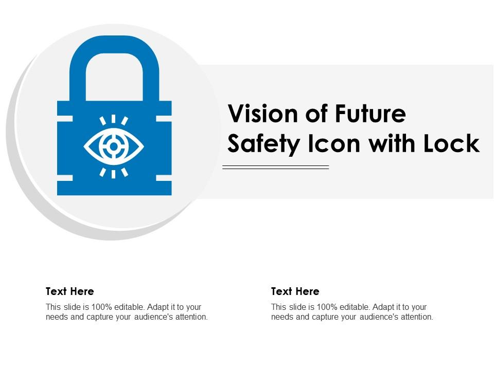 Vision of future safety icon with lock