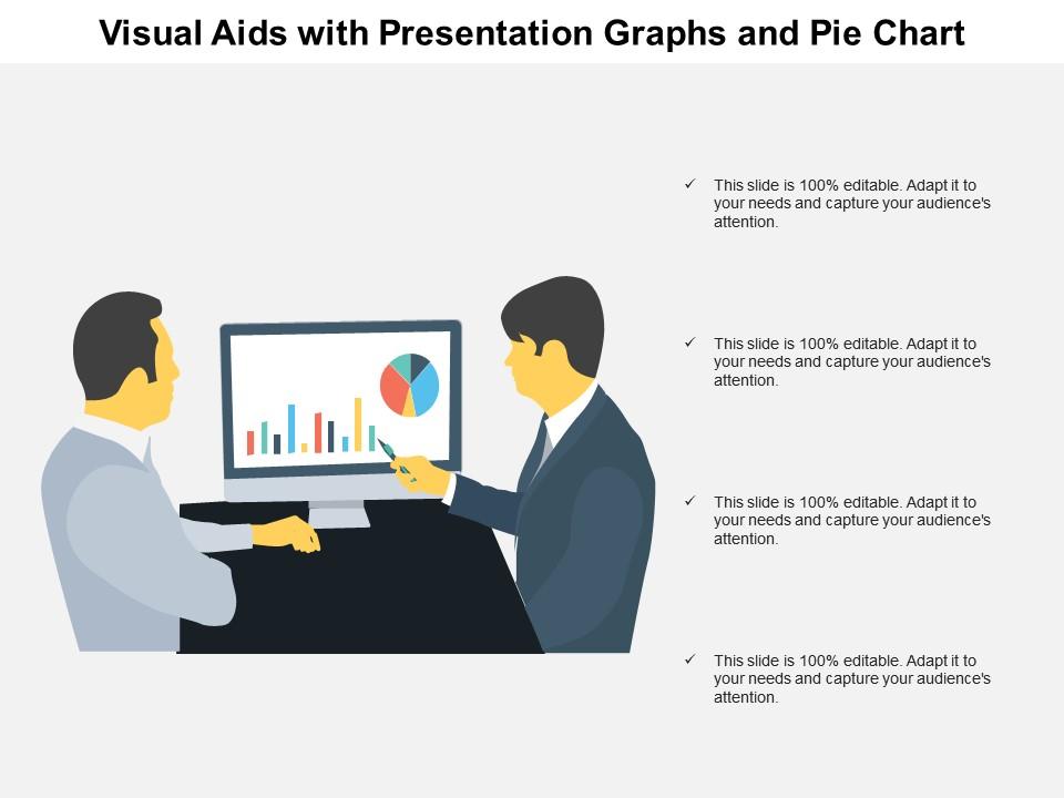 Visual Aids With Presentation Graphs And Pie Chart | PowerPoint Slide ...