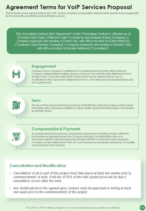 Voip Proposal Template Report Sample Example Document Presentation