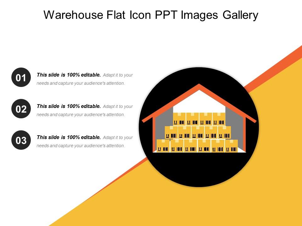 Warehouse flat icon ppt images gallery Slide01