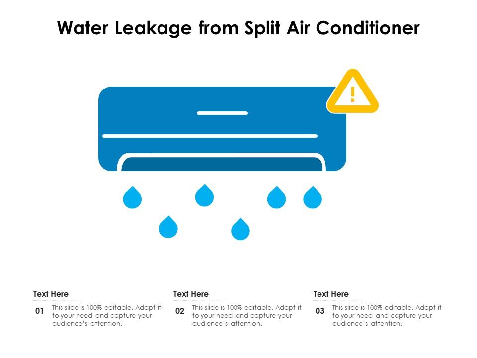 Water Leakage From Split Air Conditioner Presentation Graphics