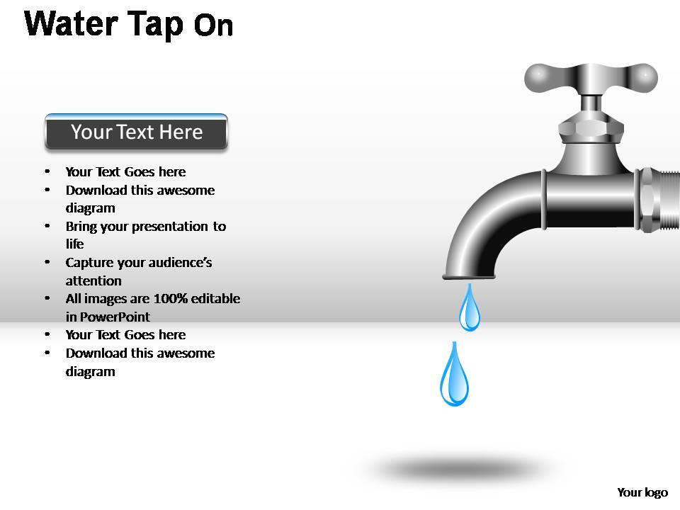 Water Tap On Off Powerpoint Presentation Slides PowerPoint