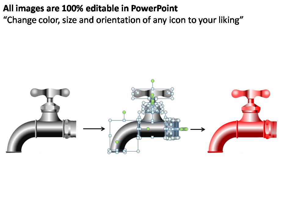 Water Tap On Off Powerpoint Presentation Slides PowerPoint