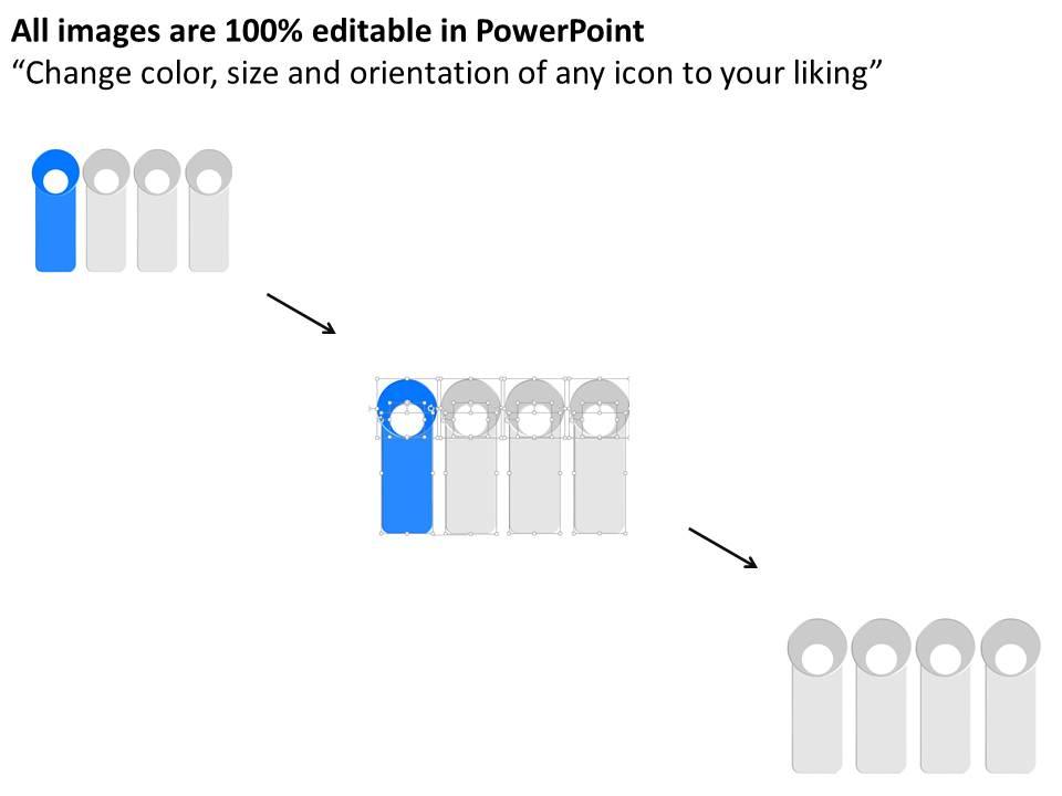 We Four Staged Linear Flow Data Sorting Diagram Powerpoint Template ...