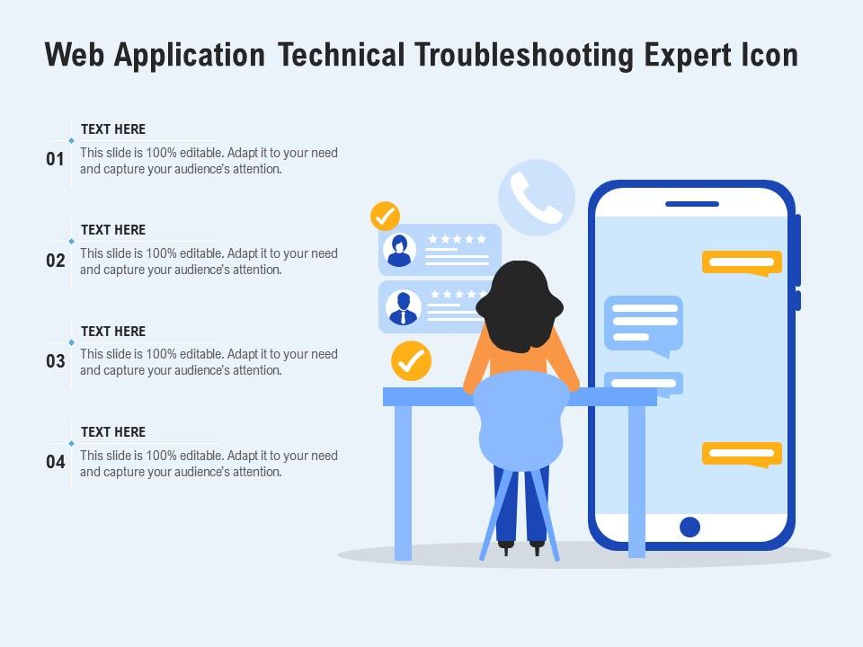  Application Technical Troubleshooting Expert Icon Presentation