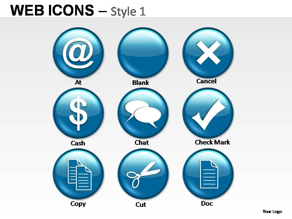 Web icons style 1 powerpoint presentation slides Slide00