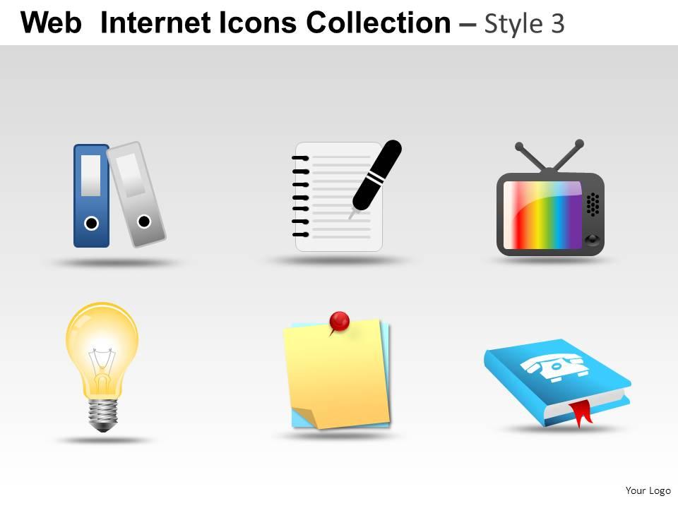 Web internet icons style 3 powerpoint presentation slides Slide01