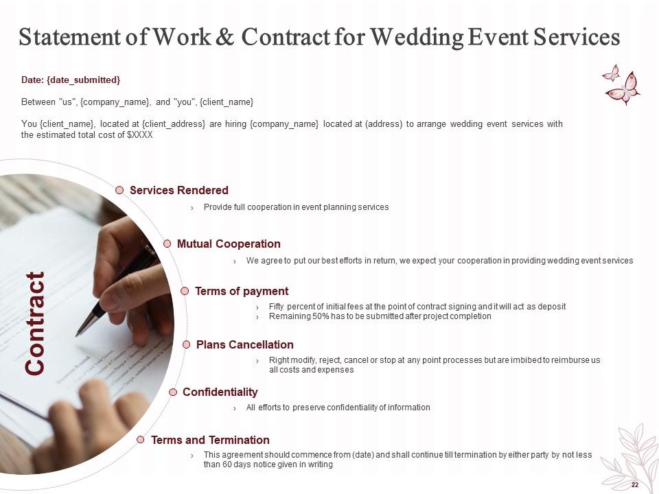 the wedding case study project management
